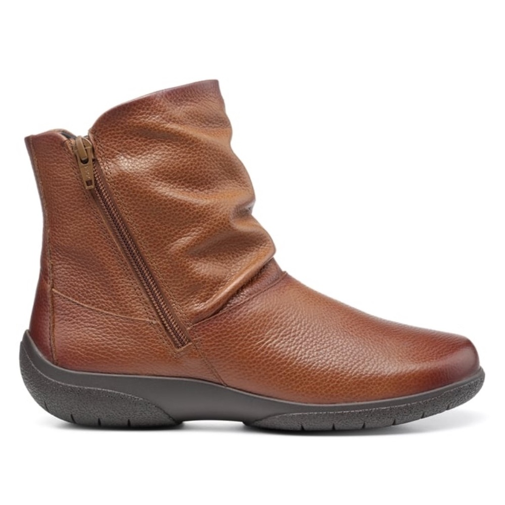 NEW Hotter Tan Leather whisper zip Ankle Boots 8